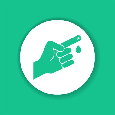 Kan testi renk sembolü. Tıbbi ve bilimsel kavram. Laboratuvar teşhisi. İnternet için piktogram, mobil uygulama, tanıtım. UI UX tasarım ögesi.