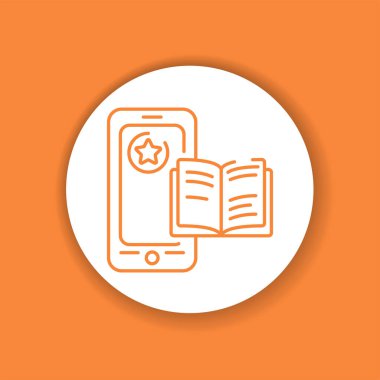 Akıllı telefon renk simgesi ile okuyucu mobil uygulaması. Web sayfası için piktogram, mobil uygulama, tanıtım. UI UX Arayüz tasarım ögesi.