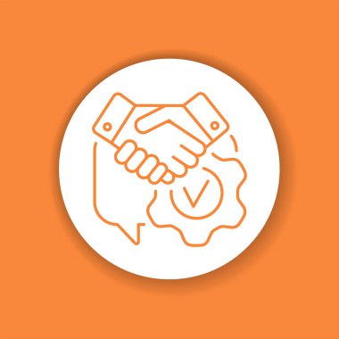 İşbirliği rengi kabartma simgesi. Yumuşak beceriler. Web için piktogram, mobil uygulama, tanıtım.