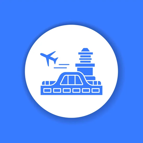 Passengers are sitting in the seats on the plane color glyph icon. Pictogram for web page, mobile app, promo. UI UX GUI design element. — Wektor stockowy