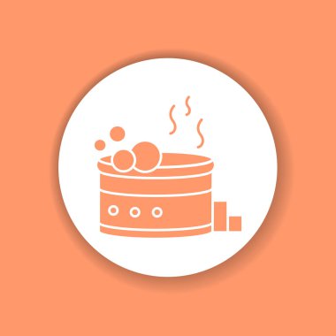 Jakuzi renkli sembol. Web sayfası için piktogram, mobil uygulama, tanıtım. UI UX GUI tasarım elemanı. Düzenlenebilir vuruş.