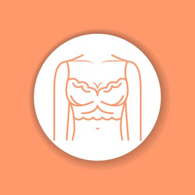 Büstiyer iç çamaşırı renk simgesi. Web sayfası için piktogram, mobil uygulama, tanıtım. UI UX GUI tasarım elemanı. Düzenlenebilir vuruş