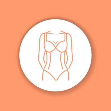 Zayıflatıcı iç çamaşırı renk simgesi. Web sayfası için piktogram, mobil uygulama, tanıtım. UI UX GUI tasarım elemanı. Düzenlenebilir vuruş