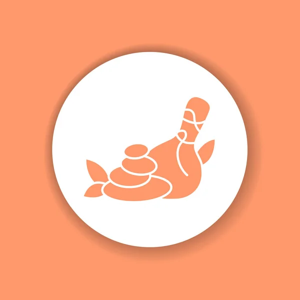 Thaise Massage Kleur Glyph Pictogram Pictogram Voor Webpagina Mobiele App — Stockvector
