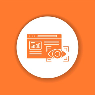 Web sitesi izleme renk simgesi. Seo optimizasyon işareti. Web trafik analitiği vektör piktogramı. Veri analiz sembolü. Web sayfası, uygulama, tanıtım için nesne. Düzenlenebilir vuruş.