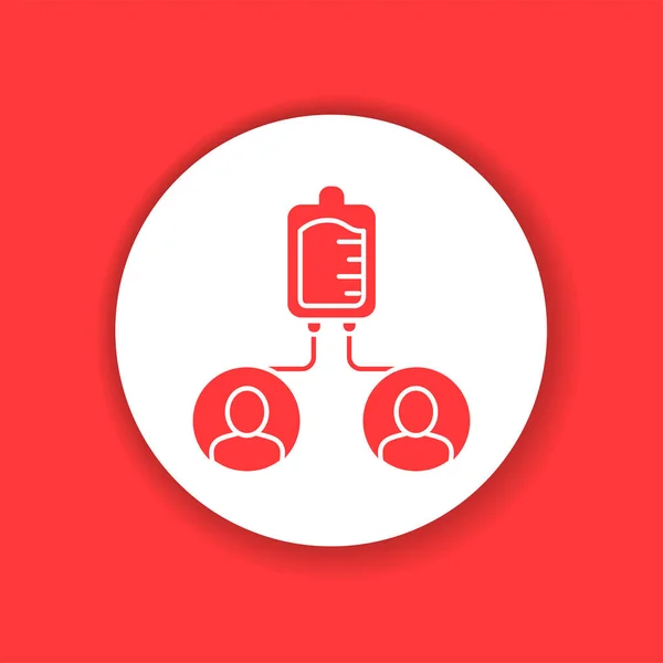 Icono Glifo Color Transfusión Sangre Donación Concepto Caridad Día Mundial — Vector de stock