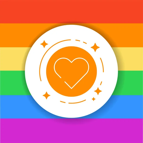 Icono Glifo Color Del Orgullo Lgbt Lesbianas Gays Bisexuales Transgénero — Vector de stock