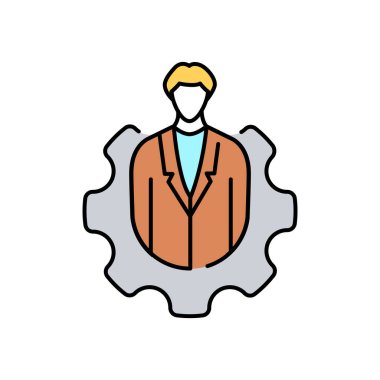 İnsan kaynağı işareti. Sürdürülebilir Kalkınma Hedefleri illüstrasyonu. SDG. Reklam, internet, mobil uygulama ve tanıtım için Pictogram. Vektör ögesi.