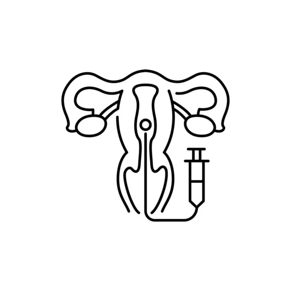 Embryo Transfer Olor Line Icon 페이지를 Pictogram 모바일 Gui 뇌졸중 — 스톡 벡터