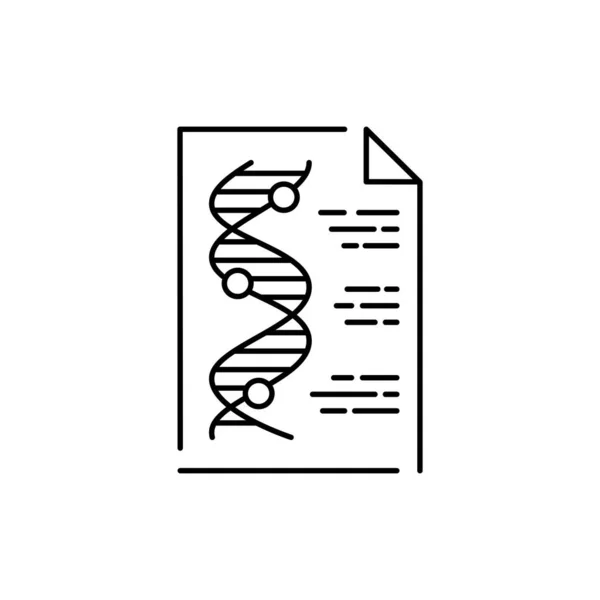 Genetische Diagnose Olor Line Icon Medizinische Untersuchung Piktogramm Für Webseite — Stockvektor
