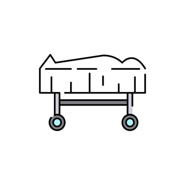 Ölü beden renk çizgisi simgesi. İzole vektör elementi. Web sayfası, mobil uygulama, tanıtım için resim çizelgesi