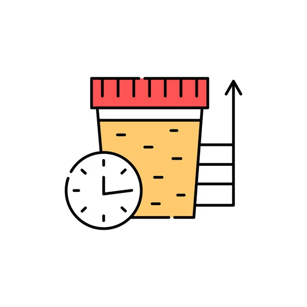 Fluxo Copioso Ícone Cor Linha Urina Diabetes Conceito Fórmula Química —  Vetores de Stock