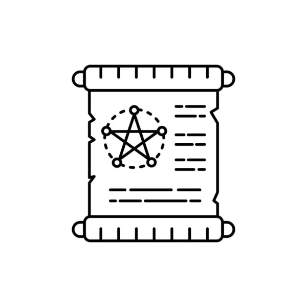 Иконка Древнего Письма Цвета Линии Изолированный Векторный Элемент Набросок Пиктограммы — стоковый вектор