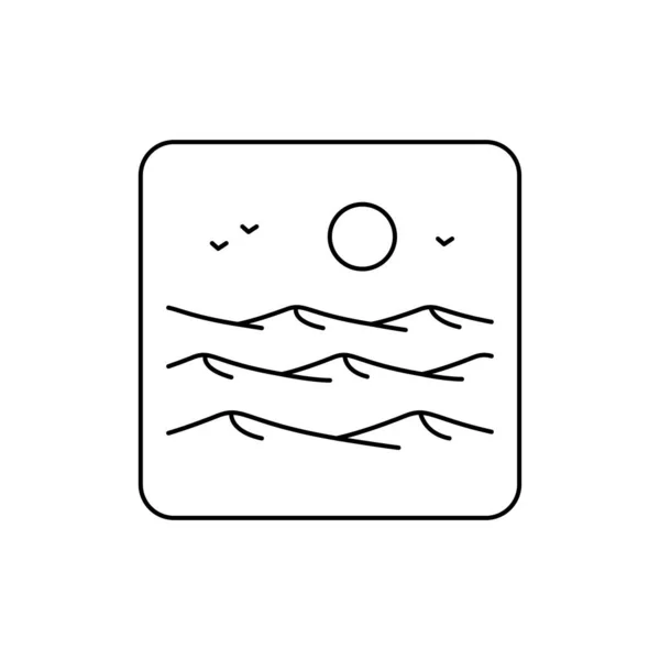 Wüstenfarbzeilen Symbol Isoliertes Vektorelement Umriss Piktogramm Für Webseite Mobile App — Stockvektor