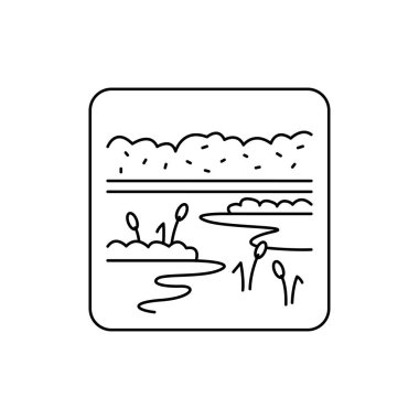 Bataklık renk çizgisi simgesi. İzole vektör elementi. Web sayfası, mobil uygulama, tanıtım için resim çizelgesi