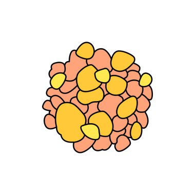 Tütsü rengi çizgisi simgesi. Temel yağlar meyve tohumları. Web sayfası için piktogram, mobil uygulama, tanıtım. UI UX GUI tasarım elemanı. Düzenlenebilir vuruş.