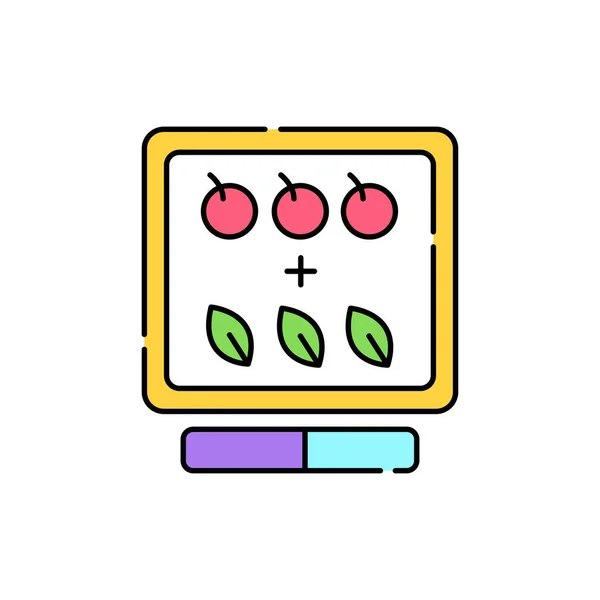 Juego Educativo Icono Línea Color Géneros Juegos Ordenador Pictograma Para — Vector de stock