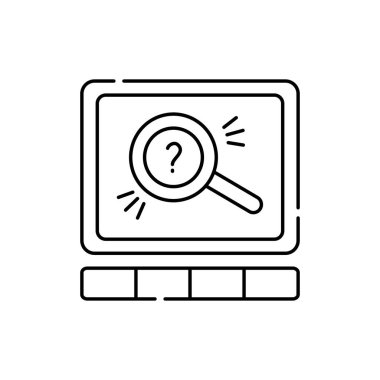 Oyun renk çizgisi simgesi ara. Bilgisayar oyunları türleri. Web sayfası için piktogram, mobil uygulama, tanıtım. UI UX GUI tasarım elemanı. Düzenlenebilir vuruş.