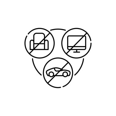 Minimalist yaşam tarzı renk çizgisi simgesi. Kendine hayat kur. Diğer insanların amaçlarını terk etmek. Web sayfası için piktogram, mobil uygulama, tanıtım. UI UX GUI tasarım elemanı. Düzenlenebilir vuruş.