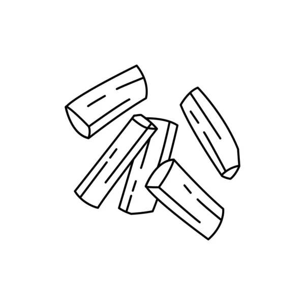 檀香木色线条图标 精油果籽 移动应用 宣传用的象形文字 Gui设计元素 可编辑笔划 — 图库矢量图片