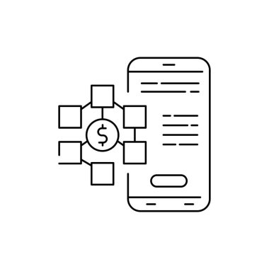 DApp işareti renk çizgisi simgesi. İlk halka arz. Web sayfası için piktogram, mobil uygulama, tanıtım. UI UX GUI tasarım elemanı. Düzenlenebilir vuruş.