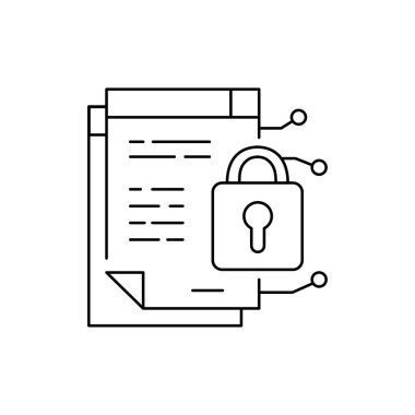 Akıllı sözleşme işareti renk çizgisi simgesi. Web sayfası için piktogram, mobil uygulama, tanıtım. UI UX GUI tasarım elemanı. Düzenlenebilir vuruş.