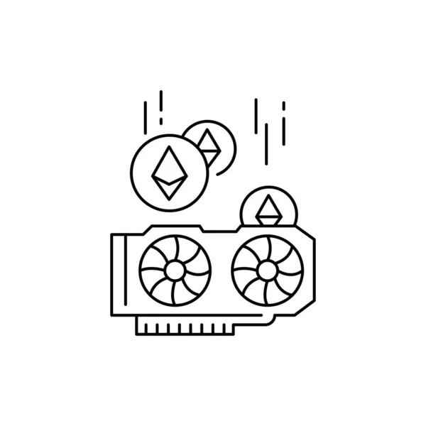 광산사인 아이콘 페이지를 Pictogram 모바일 Gui 뇌졸중 — 스톡 벡터