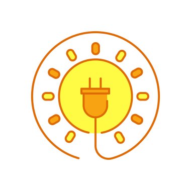 Uygun fiyatlı ve temiz enerji renk simgesi. Kurumsal sosyal sorumluluk. Sürdürülebilir Kalkınma Hedefleri. Reklam için piktogram, web. UI UX tasarım elemanı. Düzenlenebilir vuruş