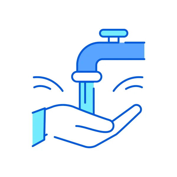 Ícone Cor Água Limpa Saneamento Responsabilidade Social Das Empresas Objectivos — Vetor de Stock