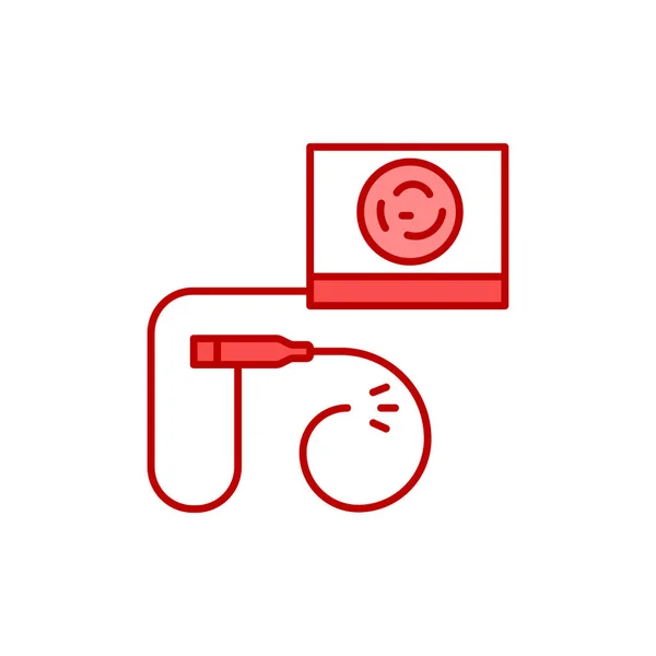 Naogastric Tube Color Line Icon — 스톡 벡터