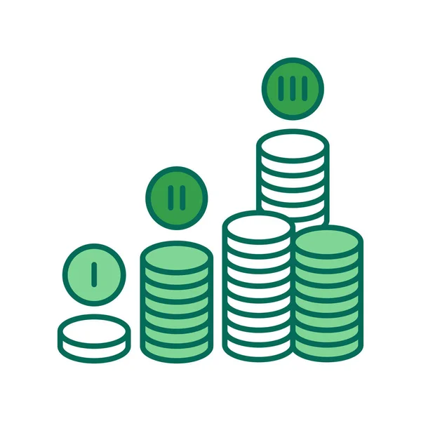 Financieel Plan Kleurlijn Pictogram Plan Voor Het Functioneren Ontwikkeling Van — Stockvector