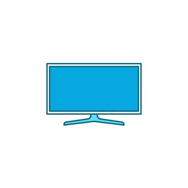 Εικονίδιο Γραμμής Χρώματος Οθόνης Τηλεόρασης Ηλεκτρονική Συσκευή Εικονόγραμμα Για Ιστοσελίδα — Διανυσματικό Αρχείο