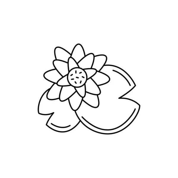 Lotus Renk Çizgisi Simgesi Gerekli Yağlar Web Sayfası Için Piktogram — Stok Vektör