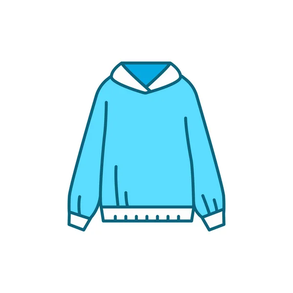 Sweatshirt kleur lijn pictogram. Pictogram voor webpagina, mobiele app, promo. — Stockvector