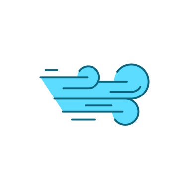 Rüzgar renk çizgisi simgesi. Web sayfası, mobil uygulama, düğme, logo için imza. Düzenlenebilir vuruş.