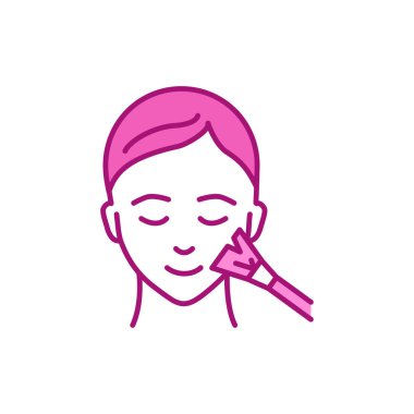 Göz farı renk çizgisi simgesi uygula. Web sayfası, mobil uygulama, düğme, logo için imzala