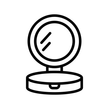 pudra plastik kap siyah çizgi simgesi. Vektör izole eleman. Düzenlenebilir vuruş