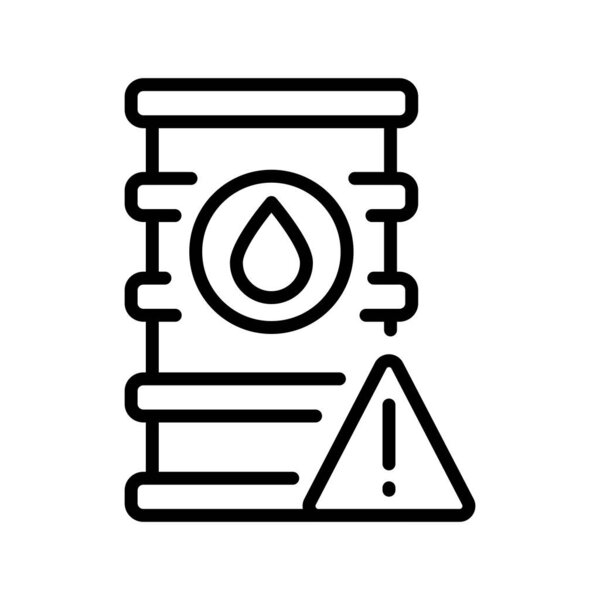 иконка черной линии нефтеперерабатывающего завода для цифровых и печатных проектов. Минимум чистых значков для приложений и веб-сайтов. Современные простые иконки для UI UX и брендинга