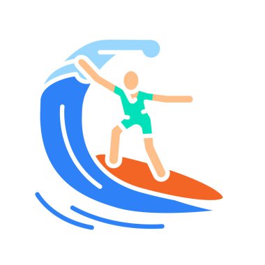 Dijital ve yazdırma projeleri için renkli düz simge sörfü. Uygulamalar ve web siteleri için en az temiz simgeler. UI UX ve markalaşma için modern basit simgeler