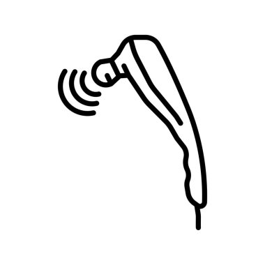 Dijital ve baskı projeleri için boyun omuz masajı siyah çizgi simgesi. Uygulamalar ve web siteleri için en az temiz simgeler. UI UX ve markalaşma için modern basit simgeler