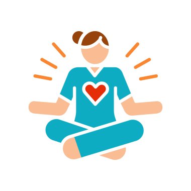 Yavaş canlı renkli düz simge. Vektör izole eleman. Düzenlenebilir vuruş.