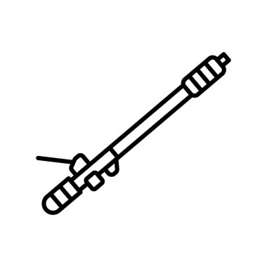 Dümen rafı siyah çizgi simgesi. Vektör izole eleman. Düzenlenebilir vuruş