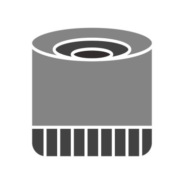 Folyo filtresi siyah çizgi simgesi. Vektör izole eleman. Düzenlenebilir vuruş