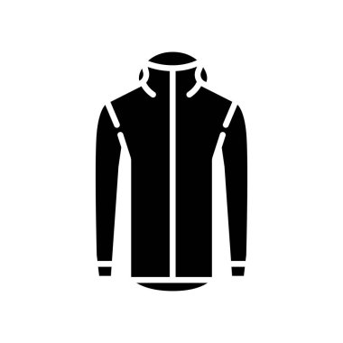 Su geçirmez yağmurluk rengi düz simge. Vektör izole eleman. Düzenlenebilir vuruş