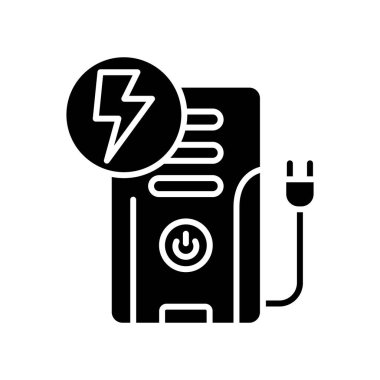 yedekleme siyah çizgi simgesi. Vektör izole eleman. Düzenlenebilir vuruş