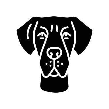 Dijital ve baskı projeleri için büyük Danimarka siyah çizgi simgesi. Köpek cinsi. Uygulamalar ve web siteleri için en az temiz simgeler. UI UX ve markalaşma için modern basit simgeler