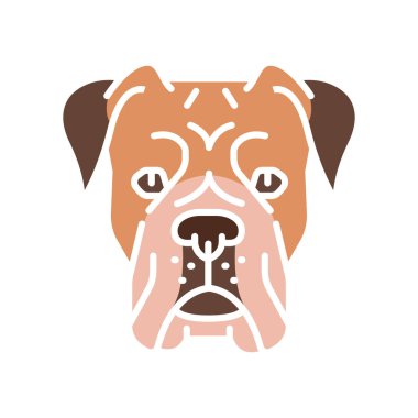 Dijital ve yazdırma projeleri için boxer siyah çizgi simgesi. Köpek cinsi. Uygulamalar ve web siteleri için en az temiz simgeler. UI UX ve markalaşma için modern basit simgeler