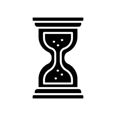 Kum saati simgesi simgesi. Vektör izole eleman. Düzenlenebilir vuruş.