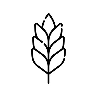 Mısır gevreği siyah çizgi ikonu. Vektör izole eleman. Düzenlenebilir vuruş.