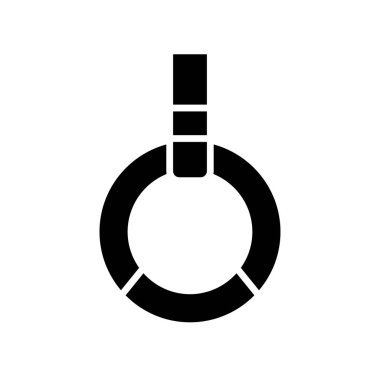 Crossfit halka siyah kabartma simgesi. Vektör izole eleman. Düzenlenebilir vuruş.